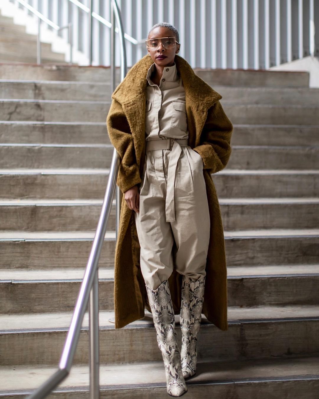 Leggings with long tunic and wide calf boots