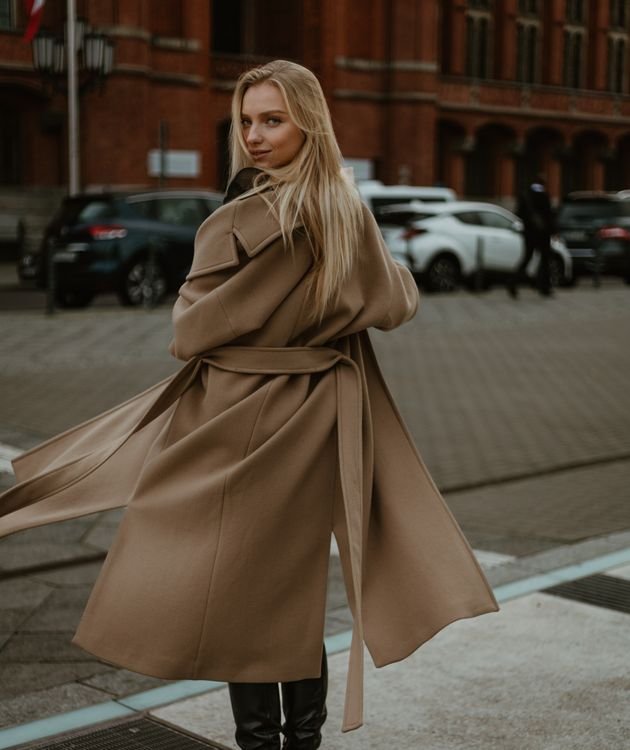 Wool coat city street style
