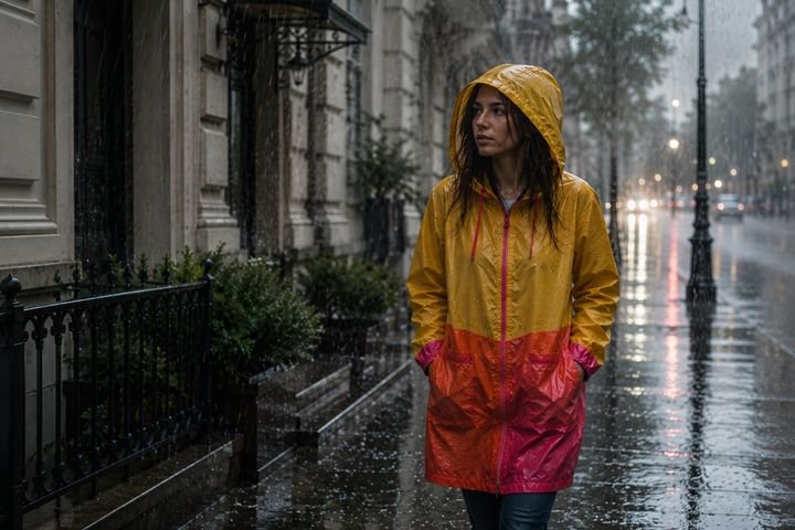 Red Raincoat, Parisian Vibe