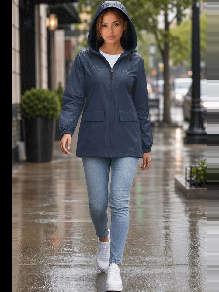 Packable Rain Shell Over Workwear