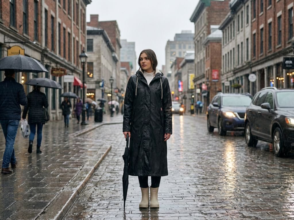 Black Raincoat, All-Weather Minimalist