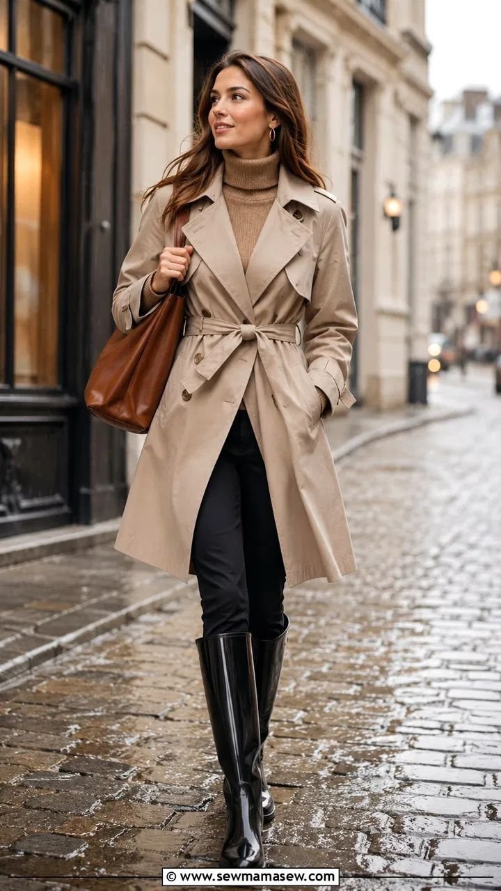 Rain Jacket With a Wool Skirt