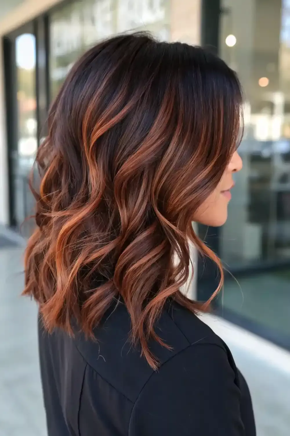 Soft Copper on Dark Brunette Base