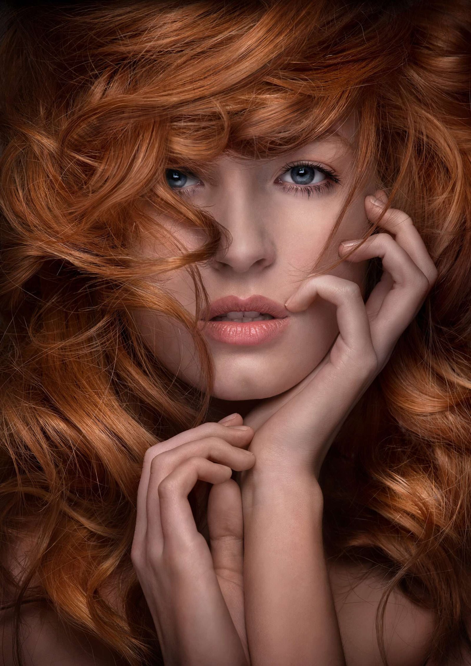 Copper Balayage Curls