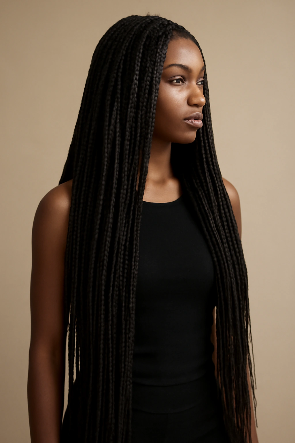 Copper Knotless Braids