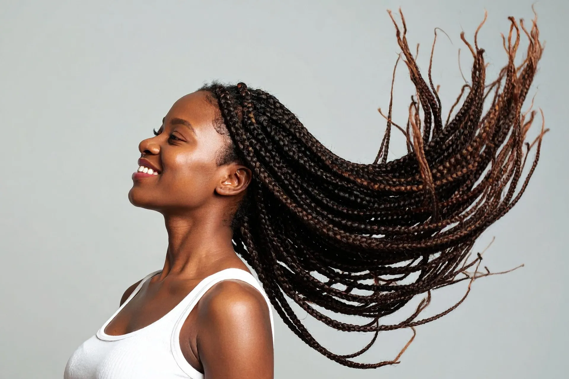 Knotless Braids with Autumn Beads