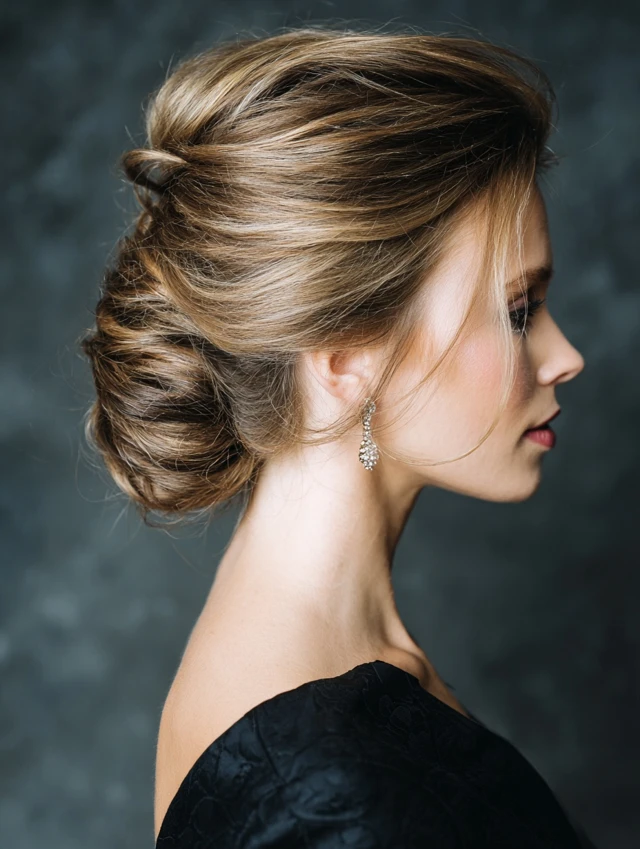 Textured Low Bun