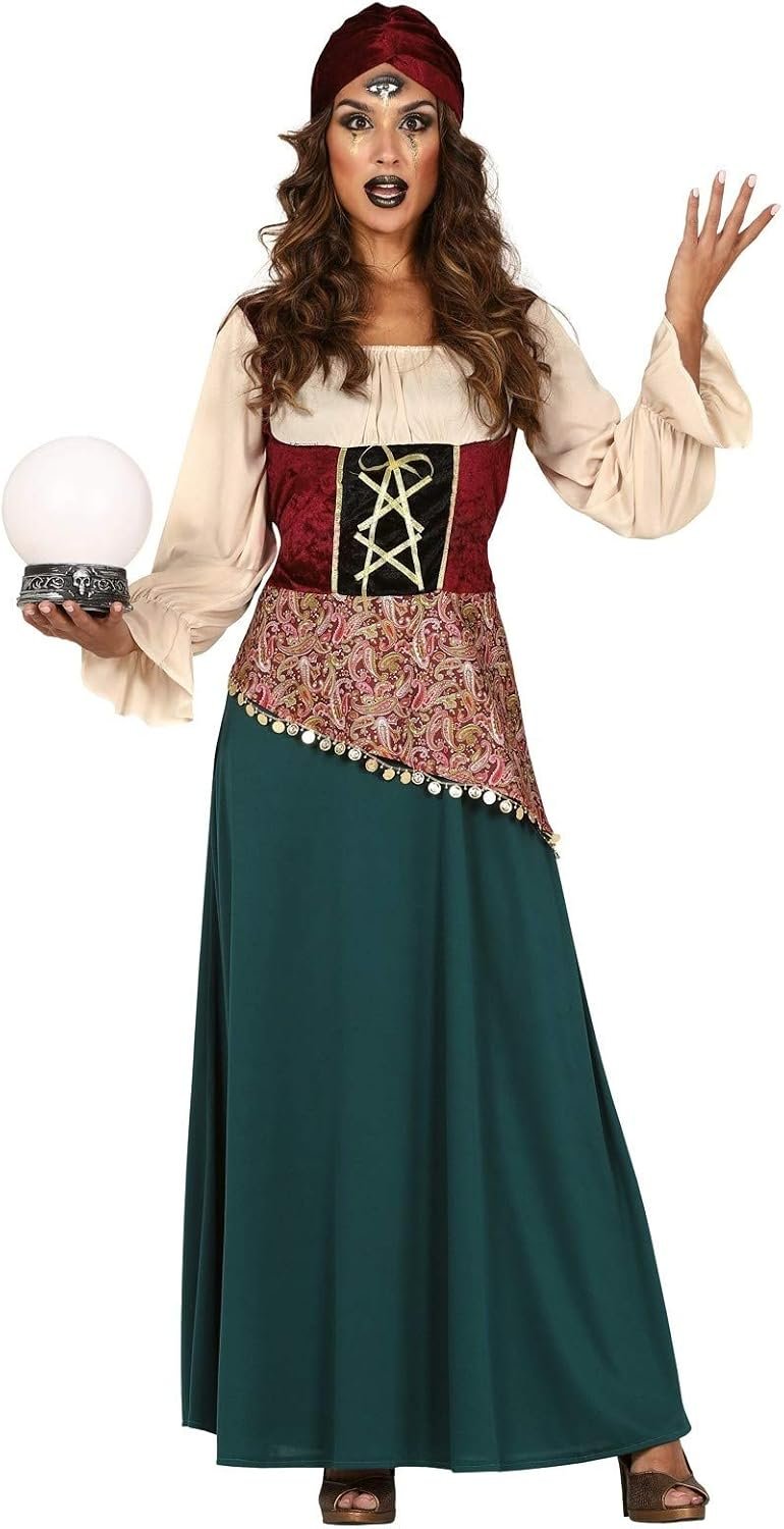 Woman in a fortune teller Halloween costume